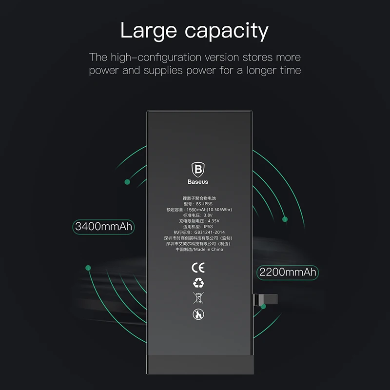 Оригинальный аккумулятор для мобильного телефона iPhone 5S 5 реальной емкости 1560 мАч