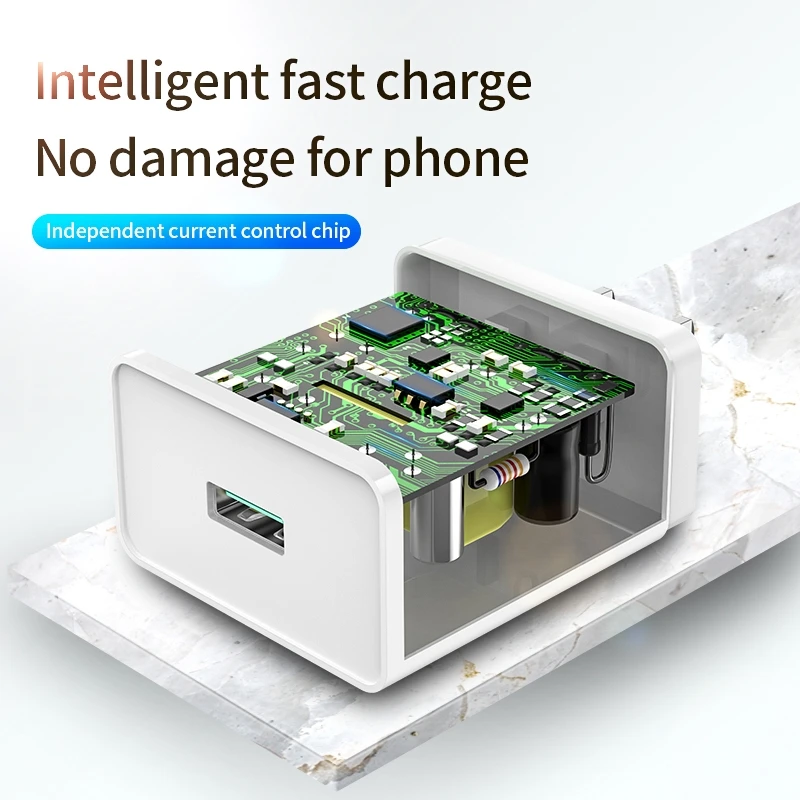 

HAWEEL QC 3.0 Single USB Port Travel Charger, EU/US Plug For iPad, iPhone, Galaxy, Huawei, Xiaomi, LG, HTC and Other Smart Phone