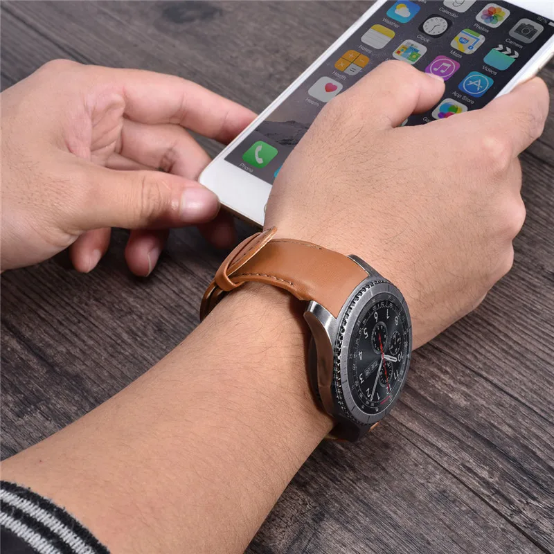 V-moro ремешок для часов samsung gear S3 классический ремешок из натуральной кожи с узором «крокодиловая кожа» ремешок gear S3 спортивные Смарт-часы