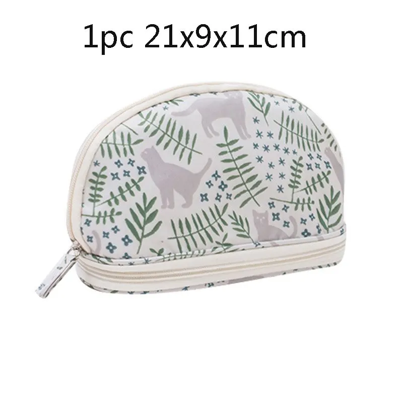 G192230 1PCs Portable Cosmetics Storage Bags Case With Zipper Large Capacity Double Layer Makeup Orgnizer For Travel Handbag Container - Color: G192230