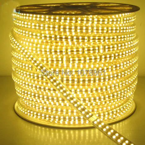 2835 SMD Светодиодная лента 220 В светодиодов/м Двухрядные светодиодные гибкие полосы
