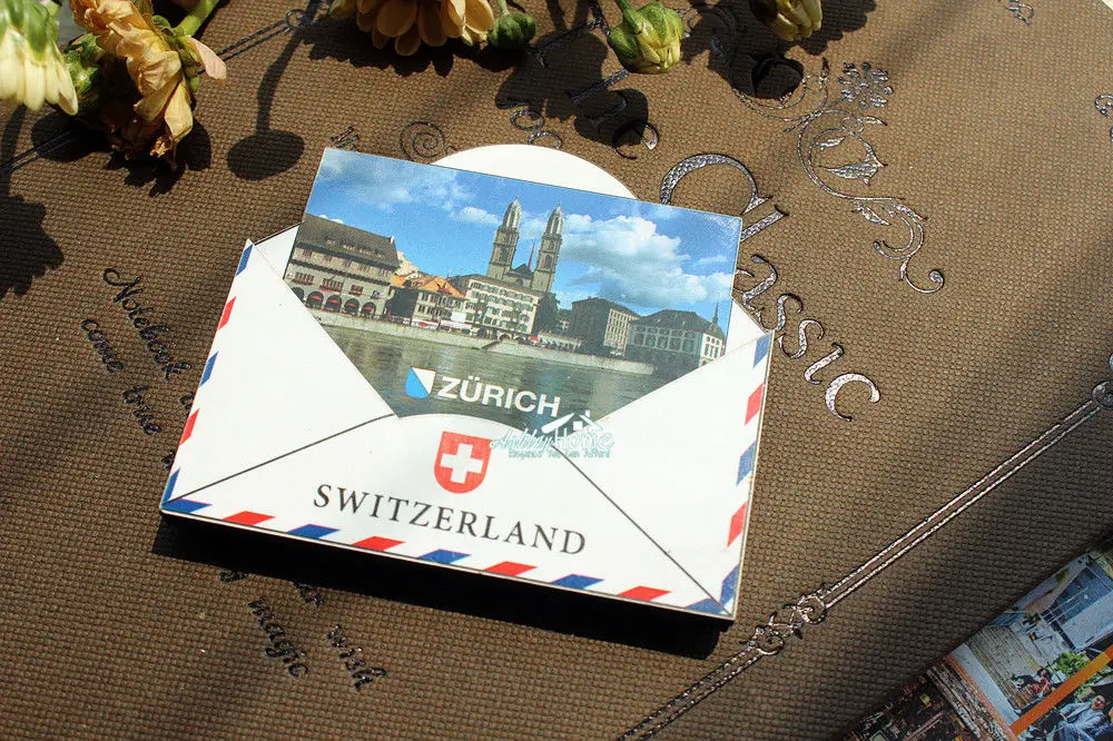 Zurich Switzerland туристический сувенир 3D Деревянный магнит на холодильник ремесло