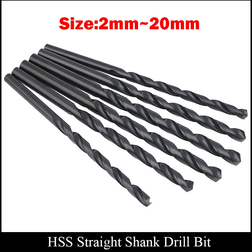 

8.6mm 8.7mm 8.8mm 8.9mm 9mm Metal Wood AL Power Tool High Speed Steel HSS Black Finished Spiral Straight Shank Twist Drill Bit