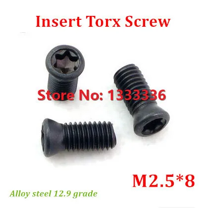 

100pcs/lot M2.5*8 Insert Torx Screw Replaces Carbide Inserts CNC Accessories Lathe Tool/Blade Cutter Bar Alloy Steel 12.9