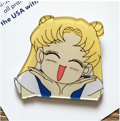 Новое поступление Сейлор Мун 1 шт. значок каваи Харадзюку акриловые Значки для