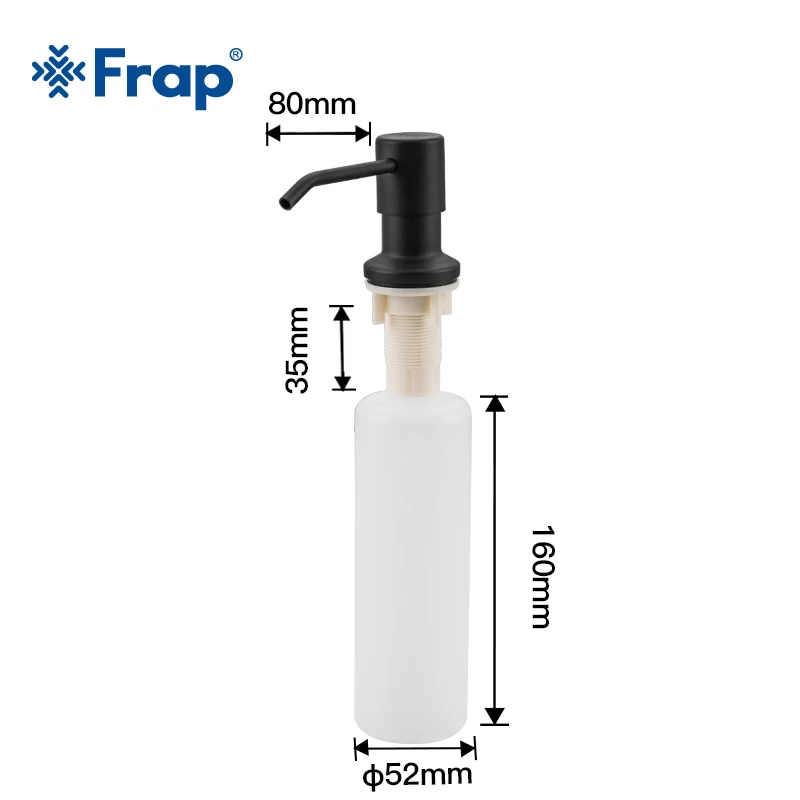 FRAP кухонная раковина на бортике диспенсер для мыла пластиковый никелевый