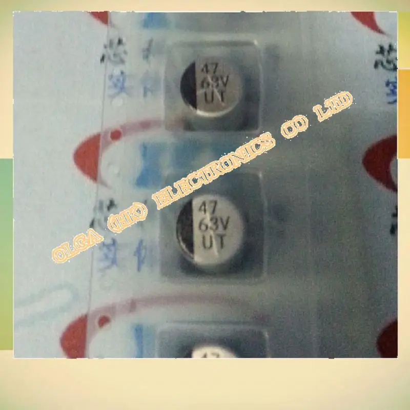 

SMD aluminum electrolytic capacitors v47uf volume 63:8 * 10 500 a plate of 47uf63v 0.26 Accuracy: 20%