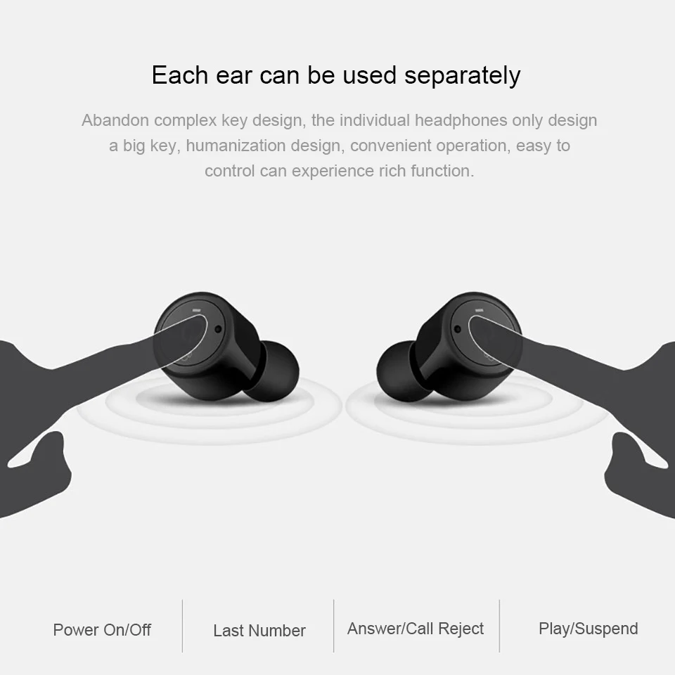 Moreblue X1 Беспроводной Bluetooth V4.2 наушники мини Близнецы стерео Super Bass Наушники Спорт