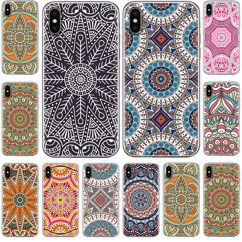 Soft Phone Case Colorful Totem Series For Alcatel 1X/ 3/ 3C/ 3V/ 3X/ 5/ U5 Plus/ 5V/ 7 Painted Back Cover |