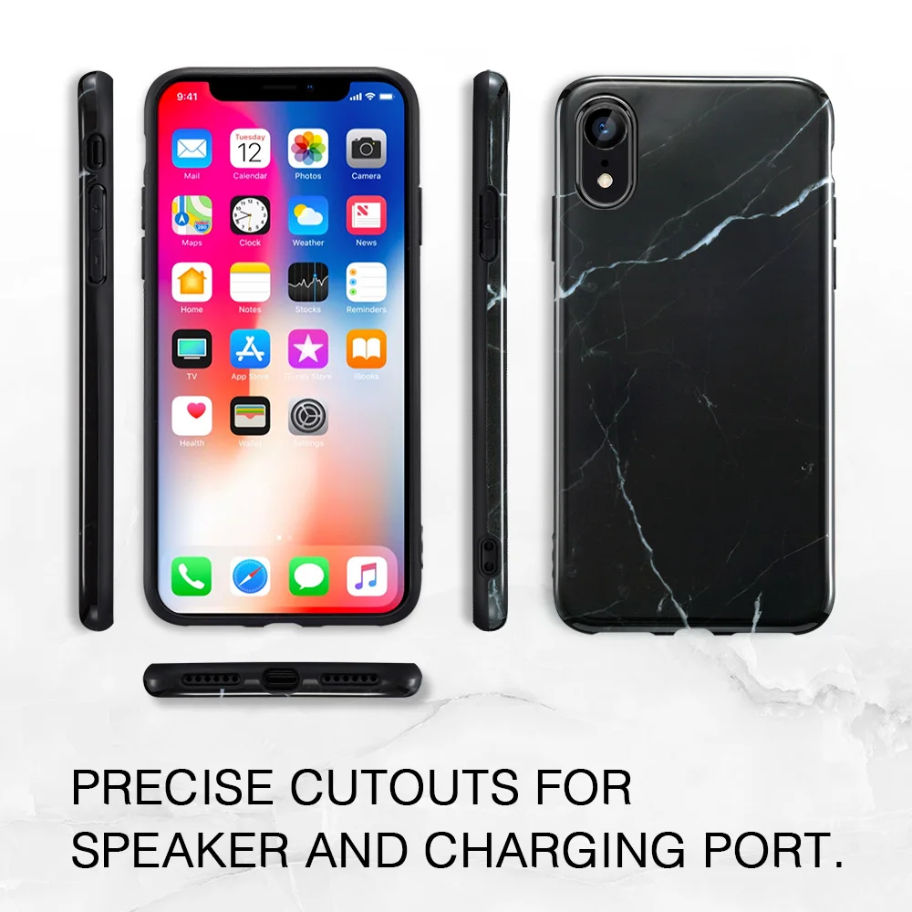 ESR чехол для iPhone X XS XR XS Max чехол тонкий мягкий, гибкий, из ТПУ чехол с мраморным рисунком для iPhone XS XR XS Max аксессуары для телефонов