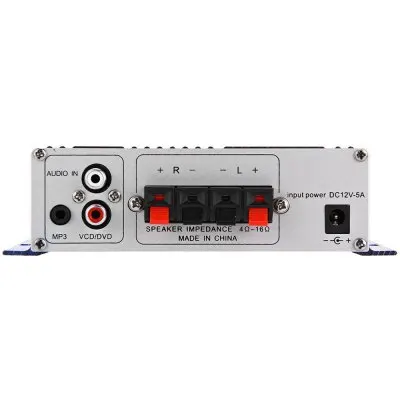 HY 2002 Hi Fi 12 В Мини авто стерео усилитель 2 канала аудио Поддержка CD DVD MP3 Вход для