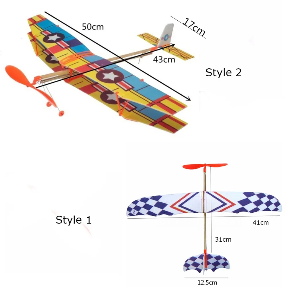 2020 New Arrival Hot Sale Simple Elastic Rubber Band Powered DIY Foam Plane Model Kit Aircraft Educational Toy | Игрушки и хобби