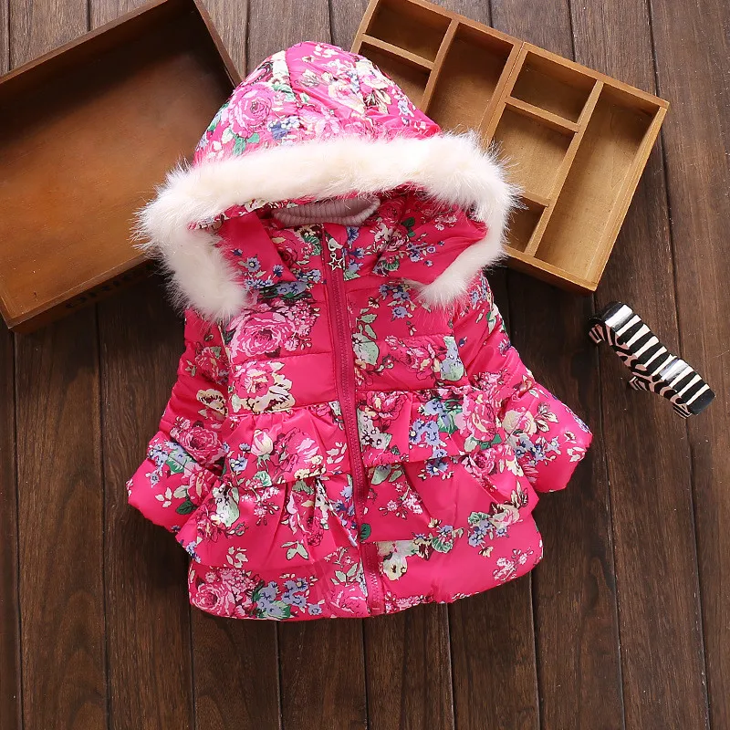 BibiCola Baby Girls Winter Warm Infant Kids down parkas Hooded snowsuit Jackets Parkas Outerwears thick warm Coats ski suit | Детская