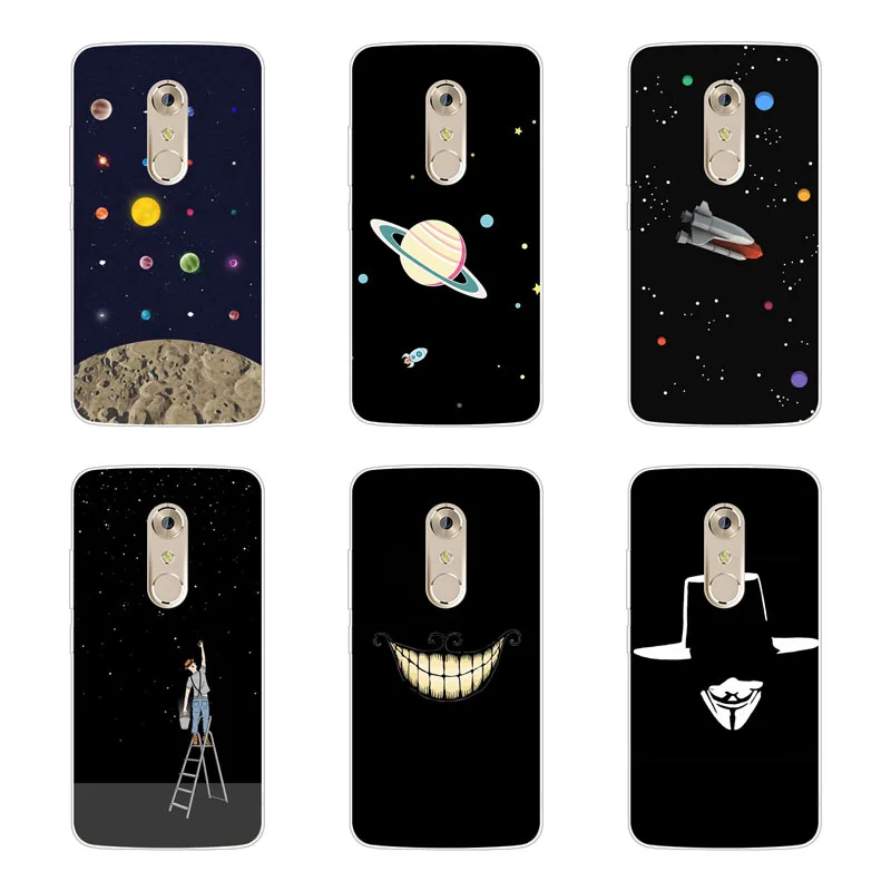 Zte axon 7 мини Чехол силиконовый черный граффити Живопись мягкий ТПУ задняя крышка