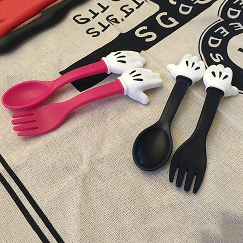 2 шт./компл. милый малыш детская ложка набор вилок столовые приборы для Еда