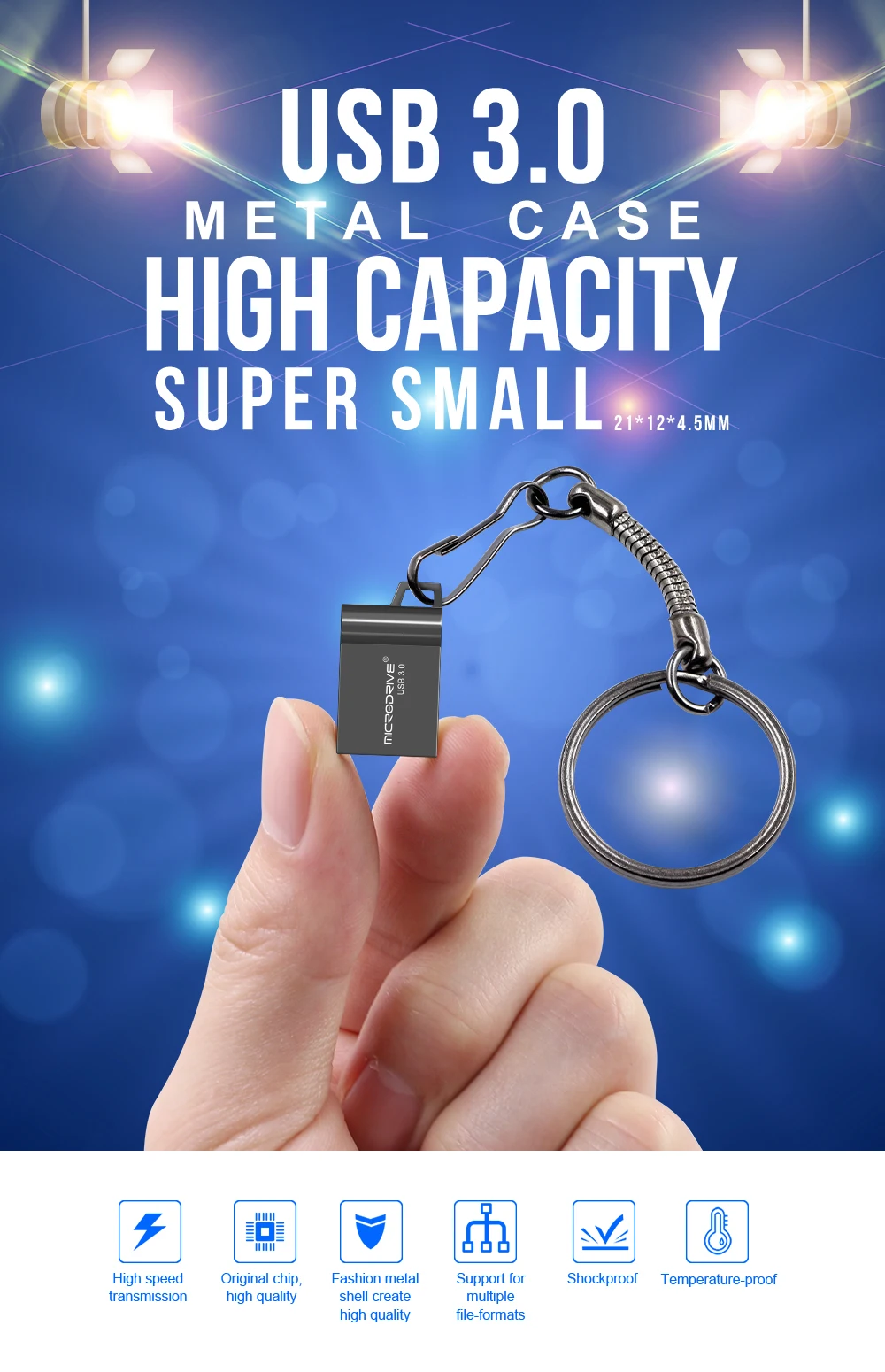 Мини флеш-накопитель usb 3,0 Флешка 32 Гб 64 ГБ флеш-накопитель 16 ГБ 128 ГБ флеш-накопитель водонепроницаемый usb карта памяти Бесплатный брелок подарок