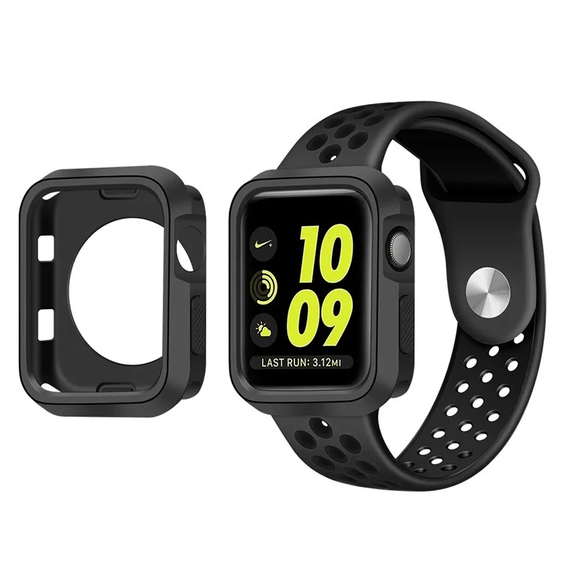 Ремешок для спортивных часов для apple watch band 42 мм 38 мм apple watch 4 3 case iwatch band 42 мм/38 мм 44 мм 40 мм correa pulseira Защитная крышка