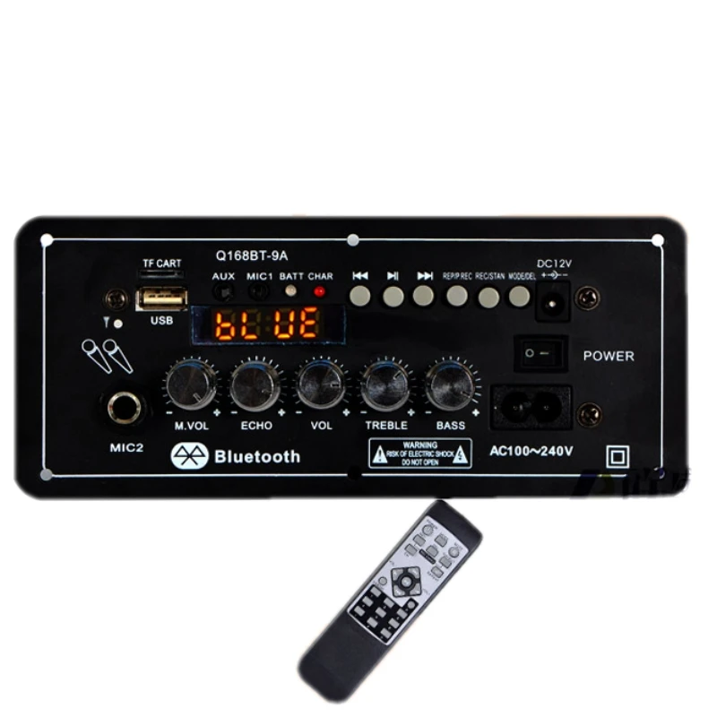 AC220V 12 в Bluetooth Сабвуфер аудио 2 0 канальный усилитель мощности доска караоке