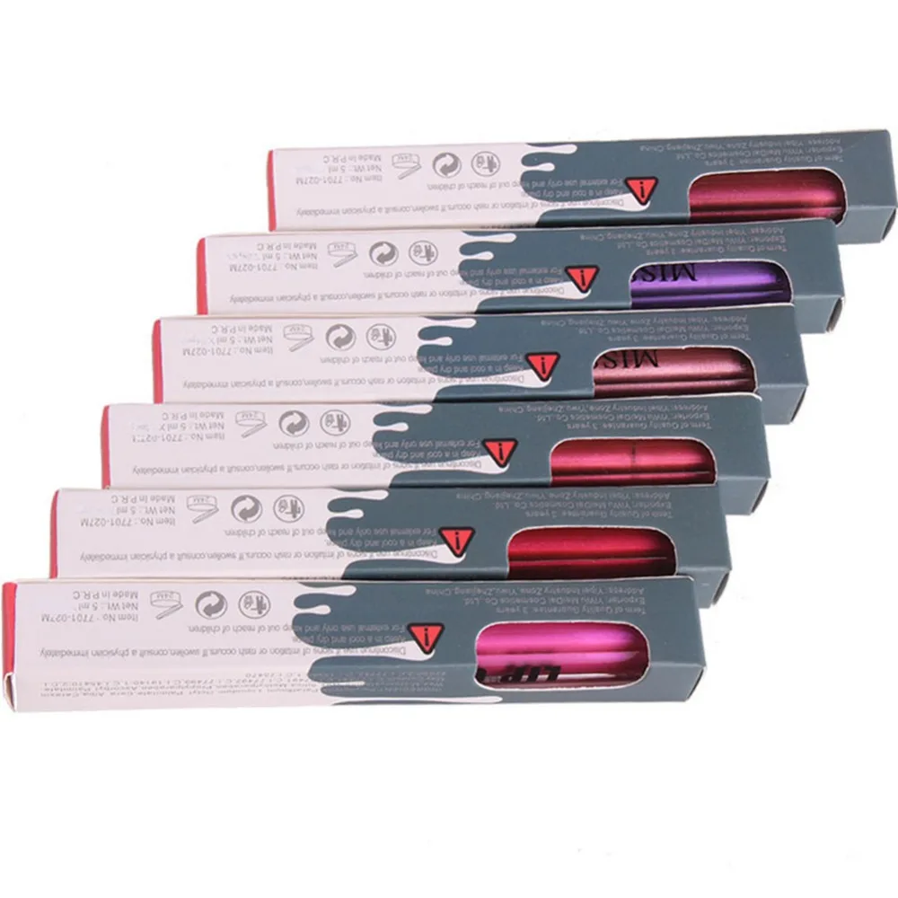 Miss Rose брендовый Жидкий блеск для губ телесный матовый металлическая помада