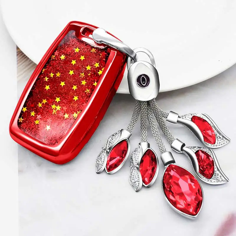 Red- Style B ТПУ автомобильный чехол для ключей для Kia K3 K3S K4 K5 KX3 KX5 Sportage R Sorento Carens Carnival Shuma Quicksand Smart дистанционный брелок Защитная крышка - Название цвета: Red- Style B