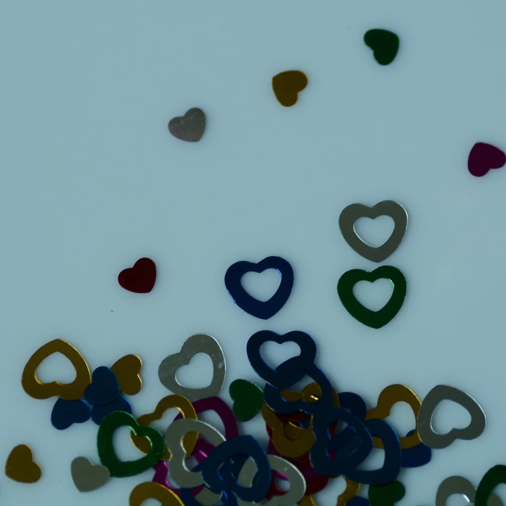 Разноцветное свадебное украшение для стола в виде сердца конфетти вечерние