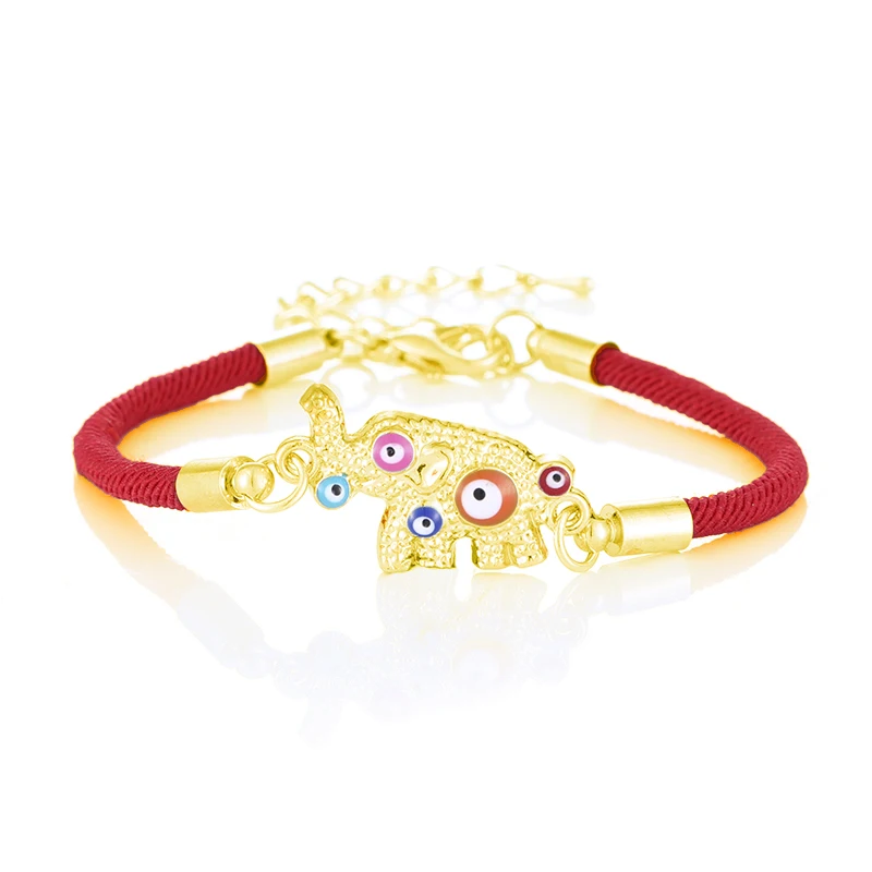 Богемный браслет с шармами для детей красочные глаза животное слон Хамса от