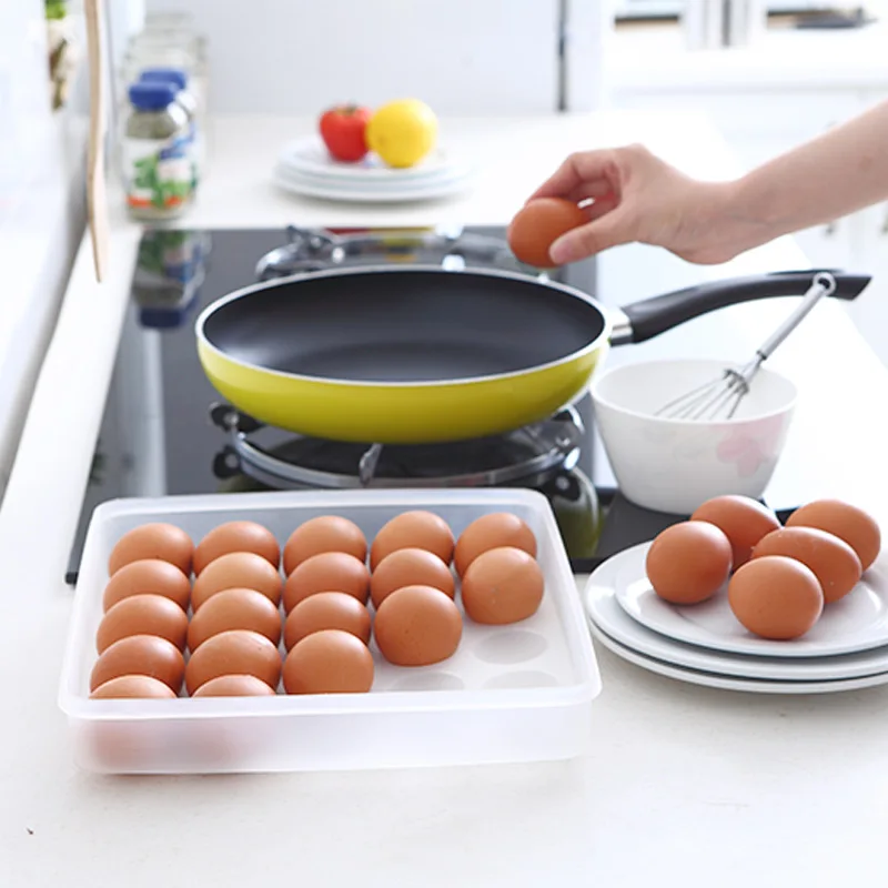 Большой яйцо холодильник контейнер коробка для хранения с крышкой 25 сетки