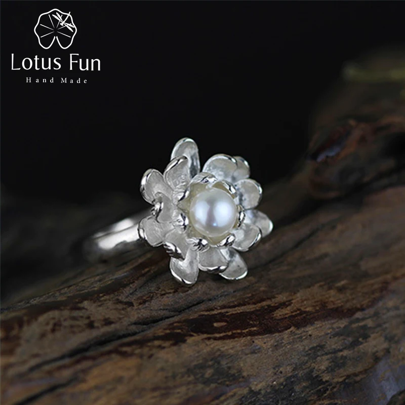 Lotus Fun реальные стерлингового серебра 925 натуральный жемчуг ручной работы