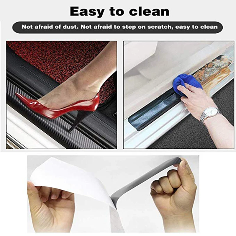 Комплект из 4 предметов защитные наклейки на пороги автомобиля для Ford Focus Fiesta Kuga