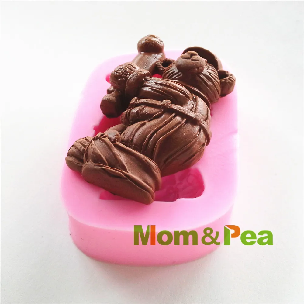 Мама и горох 0452 Бесплатная доставка медведь бейсбольная силиконовая форма для