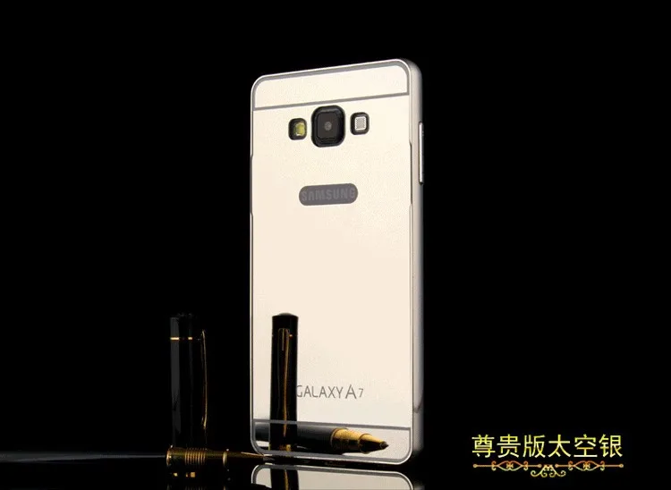 Металлический чехол для телефона samsung Galaxy J7 SM-J700F J700 J7008 J700H J710 J730 Покрытие рамка+ зеркальная задняя крышка чехол