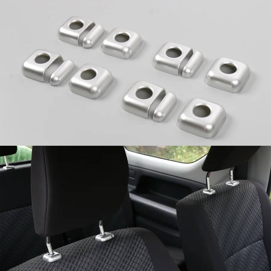 

YAQUICKA Fit For Suzuki Jimny 2007-2016 Car Interior Headrest Lift High-low Adjust Button Decoration Trim Cover Cap Styling ABS