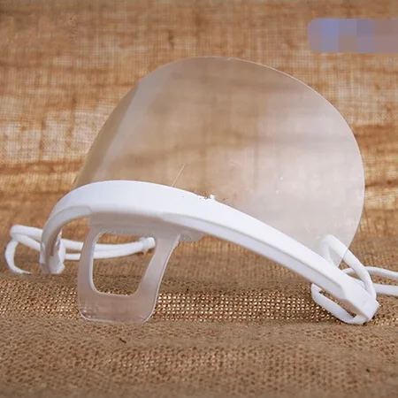 Прозрачный двухсторонний Анти-туман пластиковая маска улыбка Отель Ресторан