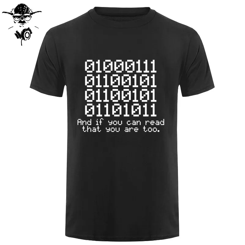 0100 бинарная футболка код Geek Nerd Tech Computing слоган подарок Забавный подарок 123t модные мужские футболки с круглым вырезом футболки