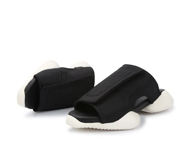 

High Platform Slippers White Black Hook Leisure Outdoor Mens Sandals Hot Slides