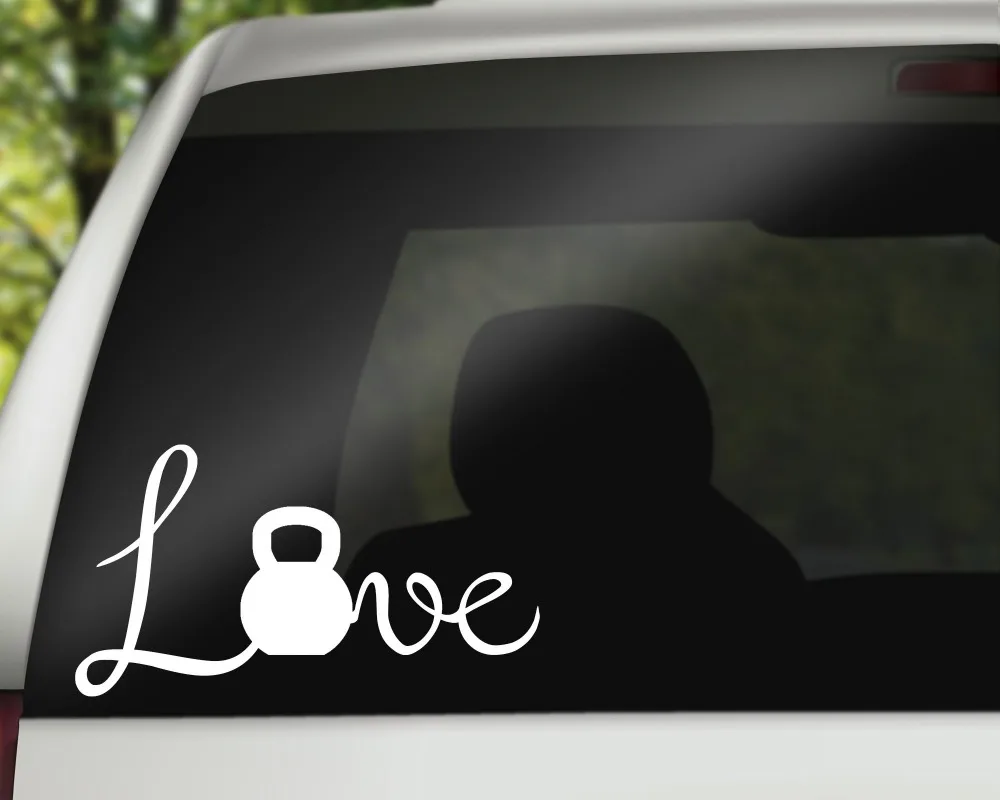 Love Kettlebell Art Vinyl Car Fashion Design Window Decals Funny Stickers Waterproof Removable L018 | Автомобили и мотоциклы