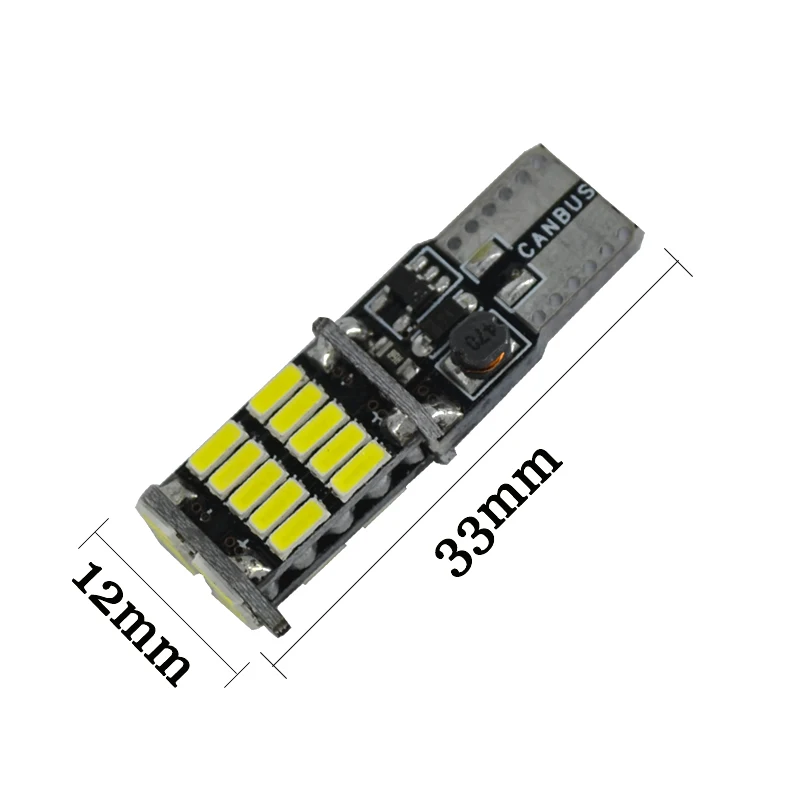 100 шт. автомобильные Неполярные светодиодные лампы T10 Canbus 26 SMD 4014 2 5 Вт 194 а 168 Вт|lamp