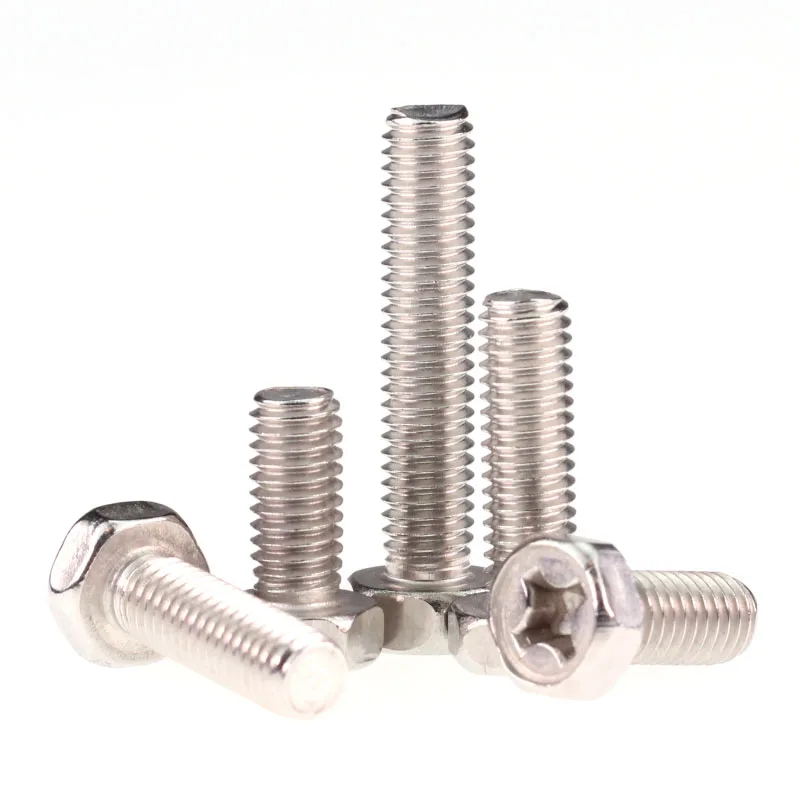 

10Pcs M3M4M5M6M8mm Authentic 304 Stainless Steel Hexagonal Head Bolt Screw GB29.2