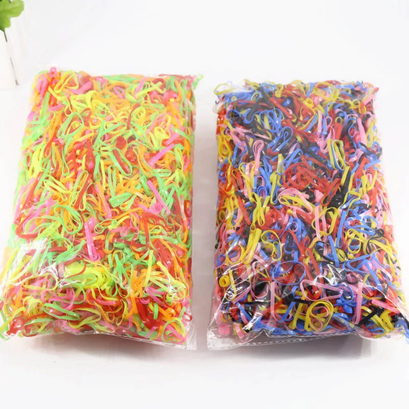 4000 шт. Большой ленты для волос высокого резинка обтянутая тканью Одноразовое