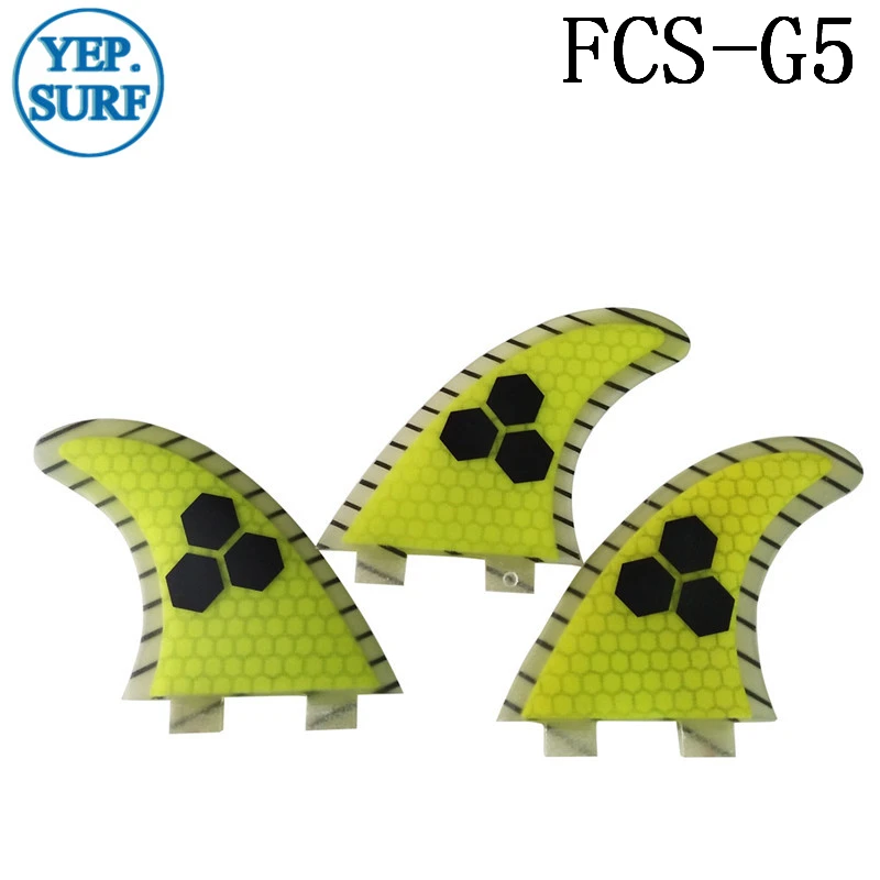 Плавники для серфинга доска пробуждения плавник из желтого стекловолокна G5