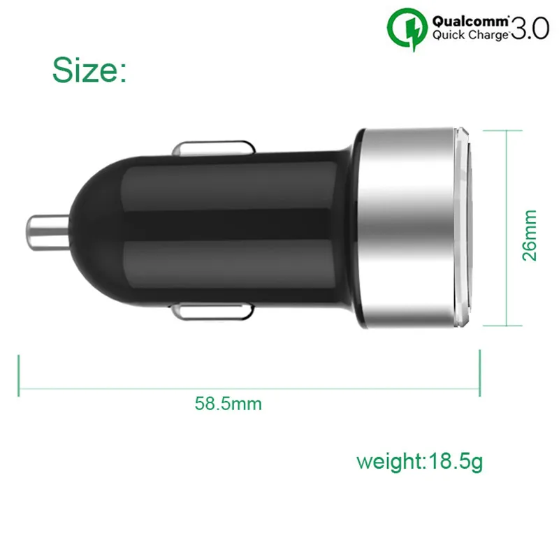 XLOT USB Автомобильное телефон Зарядное устройство QC 3 0 мобильный автомобильный