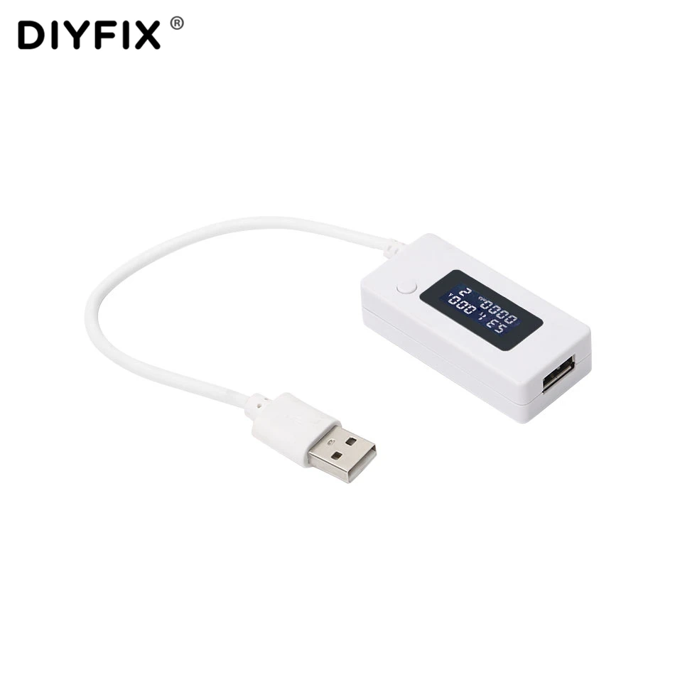 Тестер заряда аккумулятора DIYFIX с Micro USB измеритель емкости и напряжения