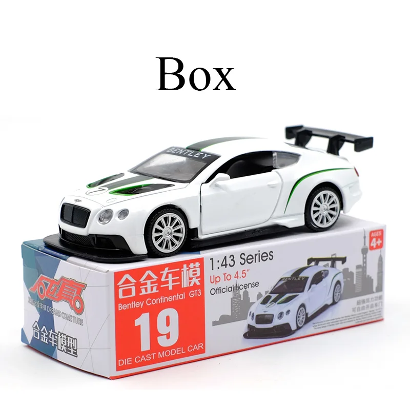 White Новое поступление Caipo 1:43 Континентальный GT3 сплава литья под давлением модель автомобиля игрушечных автомобилей с Вытяните назад/для детей Подарки/Развивающие игрушки коллекция - Цвет: White