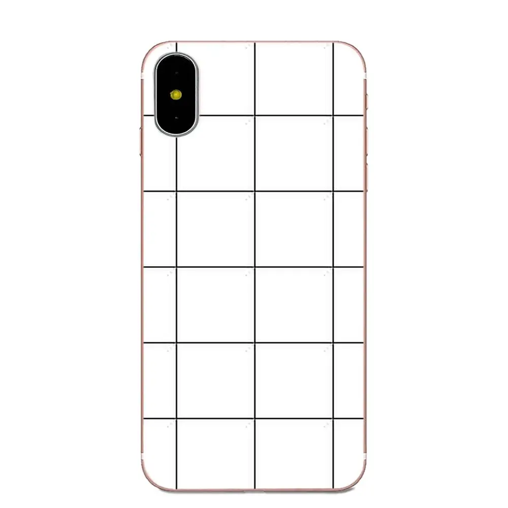 Черно-белая решетка мягкая популярная горячая для Huawei Honor 4C 5A 5C 5X 6 6C 6A 6X 7 7X 8 9 V8 V10 Y3II