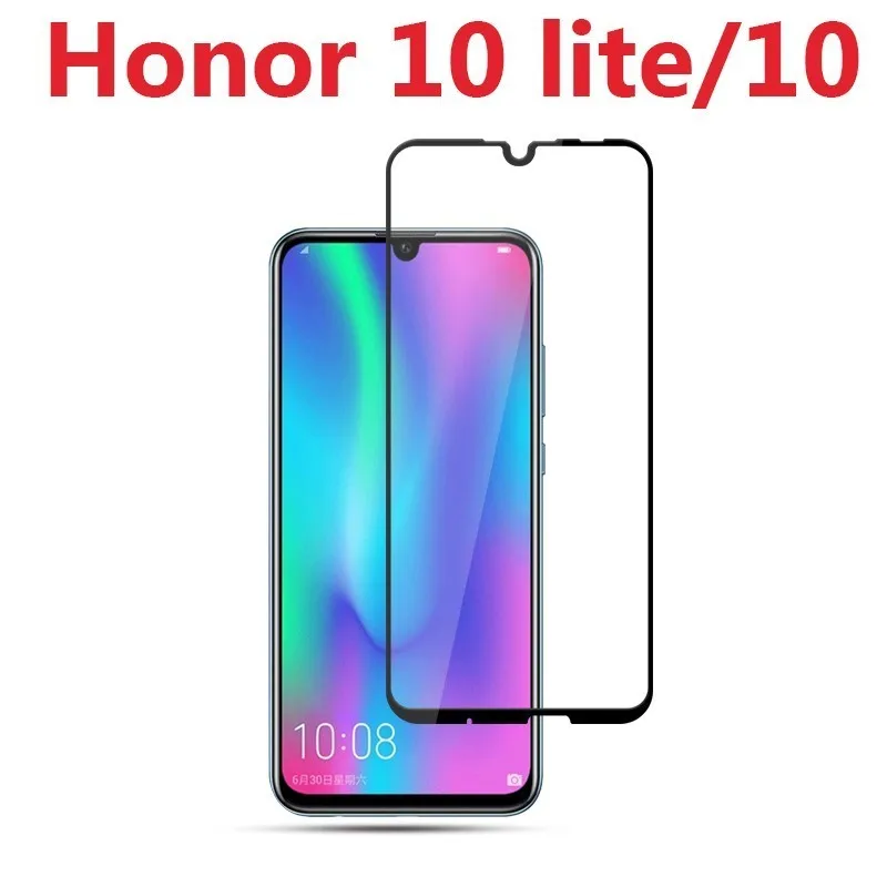 Полное покрытие для huawei honor 10 lite стеклянный защитный чехол светильник life honer из