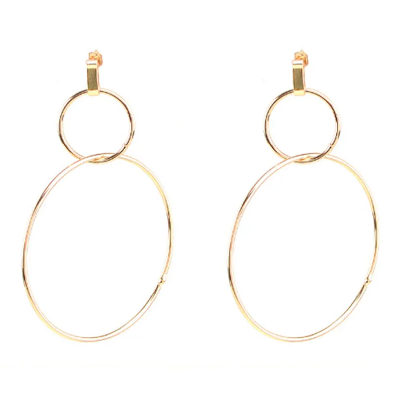 1 Pair Jewelry Hoop Earring Simple Elegant Women Earrings Geometric Round Circle Ear Stud | Украшения и аксессуары