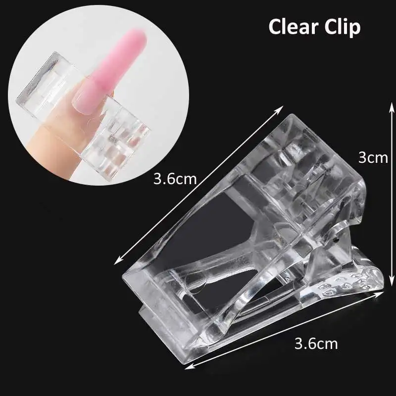Clear Clip 15 мл кристаллический удлиняющий УФ-гель для наращивания ногтей светодиодный гель для дизайна ногтей Гель-лак желе акриловый строительный УФ-гель для ногтей полигель 9 цветов - Цвет: Clear Clip