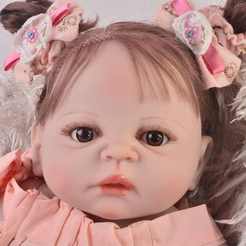 

Bebes reborn 23 "57 см полностью силиконовые куклы-игрушки для девочек, детские игрушки, menina boneca reborn babies dolls