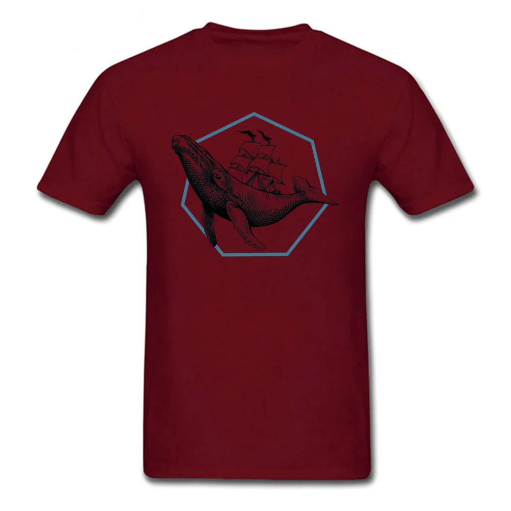 

Save the Sea Blue Whale Boat Ocean White T Shirt For Men Shark Jaws Custom Tee-Shirt O-Neck Loose 100% Cotton Clothes