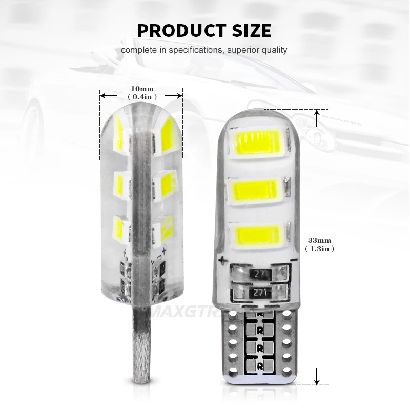 10x новейшая T10 194 168 W5W 6Smd 5730 автомобильная светодиодная силиконовая оболочка